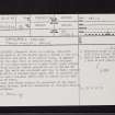 Bishopton, Dargavel House, NS46NW 20, Ordnance Survey index card, page number 1, Recto