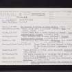 Clydebank, Duntocher, NS47SE 12, Ordnance Survey index card, page number 1, Recto