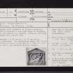 Old Kilpatrick, NS47SE 13, Ordnance Survey index card, page number 1, Recto