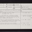 Old Kilpatrick, St Patrick's Well, NS47SE 21, Ordnance Survey index card, page number 1, Recto