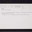 Cochno, NS47SE 54, Ordnance Survey index card, Recto