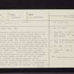 Sheep Hill, NS47SW 6, Ordnance Survey index card, page number 1, Recto