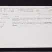 Dumbuck, NS47SW 8, Ordnance Survey index card, Recto