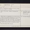 Catter Law, NS48NE 3, Ordnance Survey index card, Verso