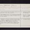 Catter House, NS48NE 4, Ordnance Survey index card, Recto