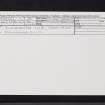 Dumbarton Muir, 'Lang Cairn', NS48SE 1, Ordnance Survey index card, Recto