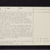 Dumbarton Muir, 'Lang Cairn', NS48SE 1, Ordnance Survey index card, page number 2, Verso
