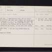 Corrie, NS49NE 2, Ordnance Survey index card, Recto