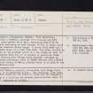 Craigievern, NS49SE 3, Ordnance Survey index card, Recto