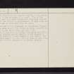 Borland Chapel, NS51NE 3, Ordnance Survey index card, page number 2, Verso
