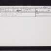 Kingencleugh House, NS52NW 13, Ordnance Survey index card, Recto