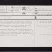 Malletsheught, NS55NW 20, Ordnance Survey index card, page number 1, Recto