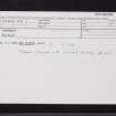Patterton, NS55NW 38, Ordnance Survey index card, Recto