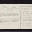 East Revoch, NS55SE 4, Ordnance Survey index card, Recto