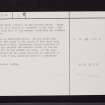 Polnoon Castle, NS55SE 6, Ordnance Survey index card, page number 2, Verso