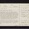 Ballagan Castle, NS57NE 8, Ordnance Survey index card, page number 1, Recto