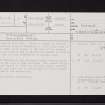 Craigbarnet, NS57NE 31, Ordnance Survey index card, page number 1, Recto