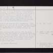 Craigbarnet, NS57NE 32, Ordnance Survey index card, page number 2, Verso