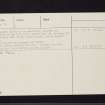 Mugdock Castle, NS57NW 9, Ordnance Survey index card, page number 3, Recto
