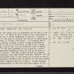 Balmuildy, NS57SE 12, Ordnance Survey index card, page number 1, Recto