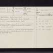 Easter Balmuildy, NS57SE 13, Ordnance Survey index card, page number 1, Recto