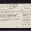 Balmuildy, NS57SE 15, Ordnance Survey index card, page number 1, Recto