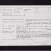 Wilderness West, Antonine Wall, NS57SE 19, Ordnance Survey index card, Recto