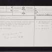 Boclair, NS57SE 20, Ordnance Survey index card, page number 1, Recto