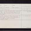 Whitehill 1, NS57SW 34, Ordnance Survey index card, Recto