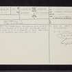 Whitehill 11, NS57SW 38, Ordnance Survey index card, page number 1, Recto