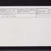 Edinbellie, NS58NE 2, Ordnance Survey index card, Recto