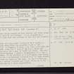 Kyle Castle, NS61NW 5, Ordnance Survey index card, page number 1, Recto