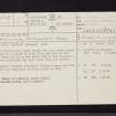 Overcairn, NS61SE 2, Ordnance Survey index card, page number 1, Recto