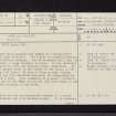 Wellwood, NS62NE 8, Ordnance Survey index card, page number 1, Recto