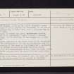 Peelhill, NS63NW 11, Ordnance Survey index card, page number 1, Recto