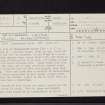 Drumsargad Castle, NS65NE 1, Ordnance Survey index card, page number 1, Recto