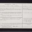 Gilbertfield Castle, NS65NE 12, Ordnance Survey index card, page number 1, Recto