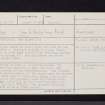 Blantyre, 'Old Place', NS65NE 15, Ordnance Survey index card, Recto