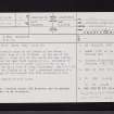 Law Knowe, NS65NW 14, Ordnance Survey index card, page number 1, Recto
