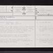 Knocklegoil, NS65SW 1, Ordnance Survey index card, page number 1, Recto
