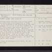 Glasgow, Rutherglen Castle, NS66SW 19, Ordnance Survey index card, page number 1, Recto