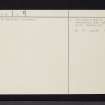 Bencloich, NS67NW 10, Ordnance Survey index card, page number 2, Verso
