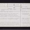Kirkintilloch, Peel Park, NS67SE 8, Ordnance Survey index card, page number 1, Recto