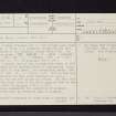 Eastermains, Kirkintilloch, NS67SE 13, Ordnance Survey index card, page number 1, Recto
