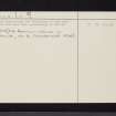 Eastermains, Kirkintilloch, NS67SE 13, Ordnance Survey index card, page number 2, Verso