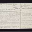 Chryston, Bedlay Castle, NS67SE 14, Ordnance Survey index card, page number 1, Recto