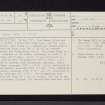 Auchendavy, NS67SE 18, Ordnance Survey index card, page number 1, Recto