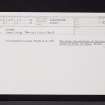 Cadder, NS67SW 20, Ordnance Survey index card, Recto