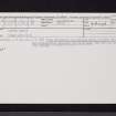 Easter Cadder, NS67SW 27, Ordnance Survey index card, Recto