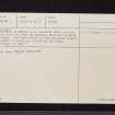 Fintry, Motte, NS68NW 6, Ordnance Survey index card, page number 2, Verso